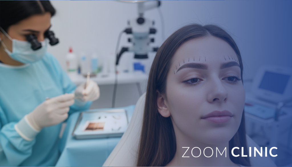 زراعة الحواجب بتقنية الشريحة