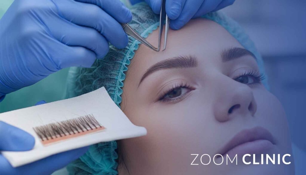 زراعة الحواجب بتقنية الشريحة