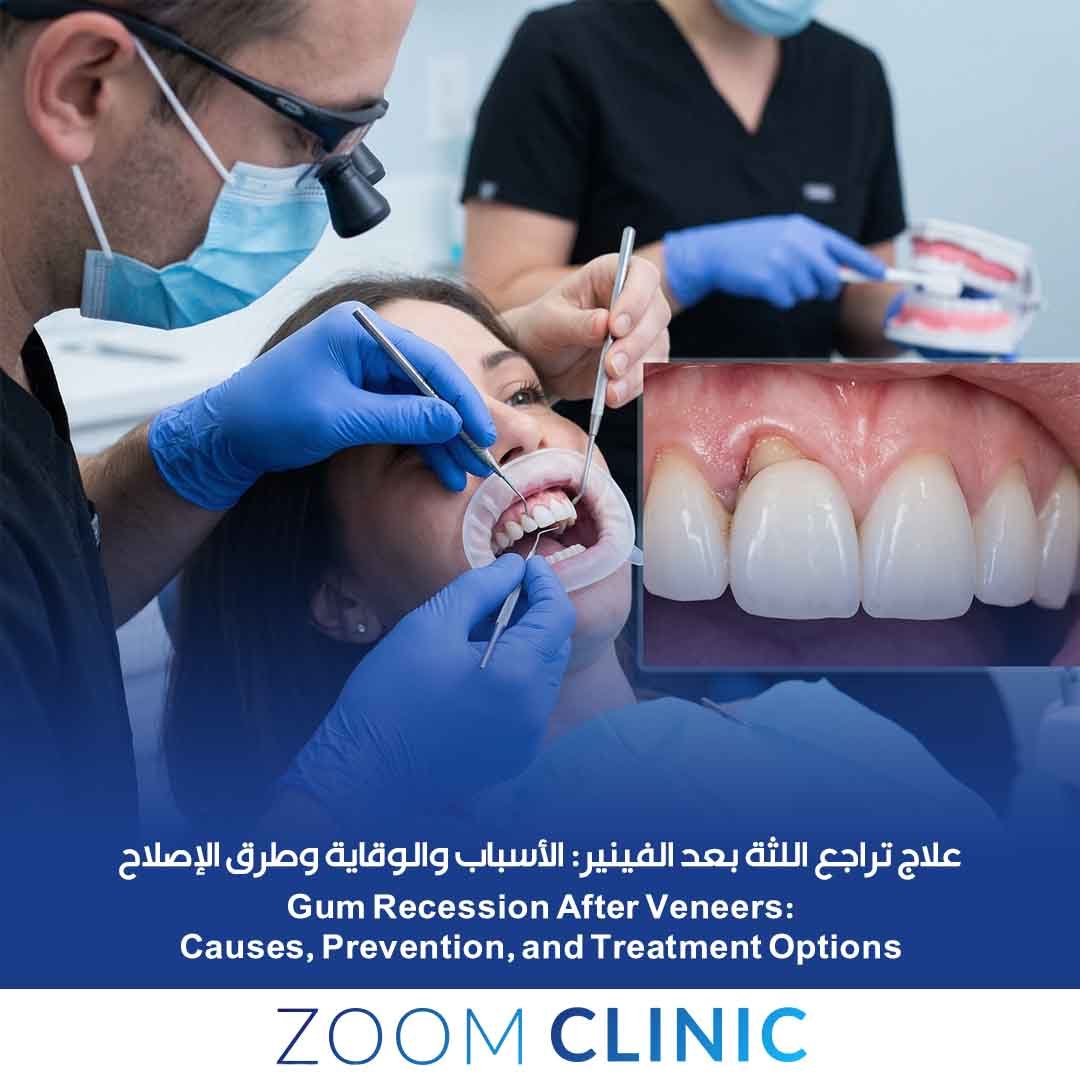 علاج تراجع اللثة بعد الفينير